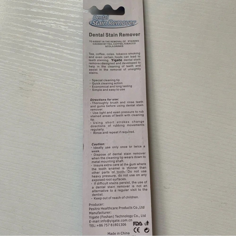 Dental Stain Remover Tooth Stain Eraser Teeth Stain Remover Polisher Cleaner